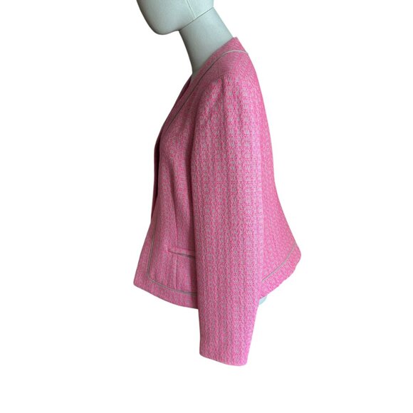 Anne Klein Pink Tweed Blazer Jacket Women’s Size 12 | New with Tags - Picture 3 of 6